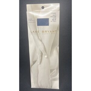 Lane Bryant Sheer Sandalfoot Knee High Nylons Navy Blue One Size 10-13 NO. 3041
